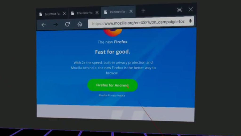 firefox reality navegador web realidad aumentada realidad virtual