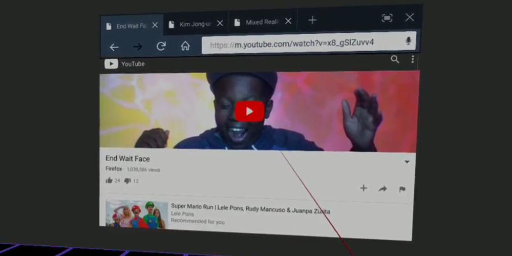 firefox reality navegador web realidad aumentada realidad virtual htc vive focus