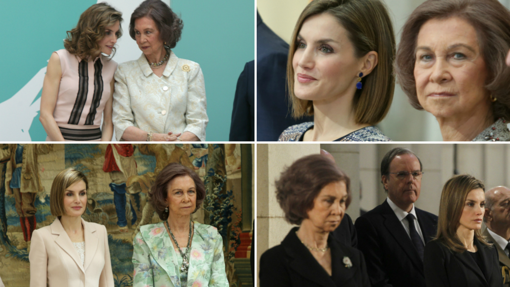 La reina Letizia y la reina Sofía.