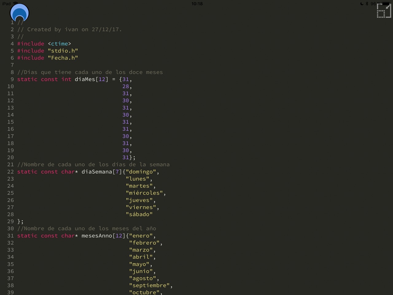 iPad Pro 10.5 6 meses buffer editor