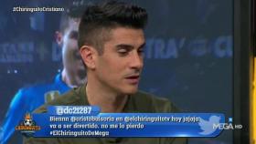 Álvaro Benito en El Chiringuito. Foto: Twitter (@elchiringuitotv)