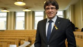 Imagen de Puigdemont en la Universidad de Helsinki.