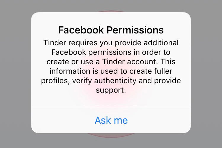 tinder facebook