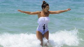 Paula Echevarría en la playa.