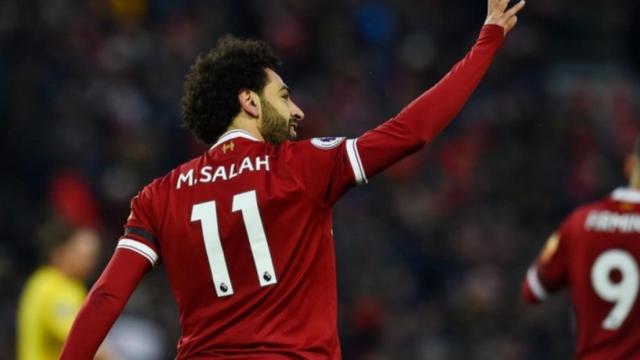 Salah, en el partido contra el Liverpool. Foto. Twitter (@LFC)