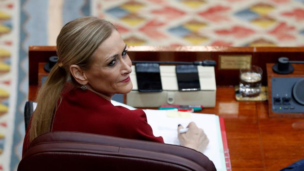 Cifuentes, en la Asamblea de Madrid este jueves.