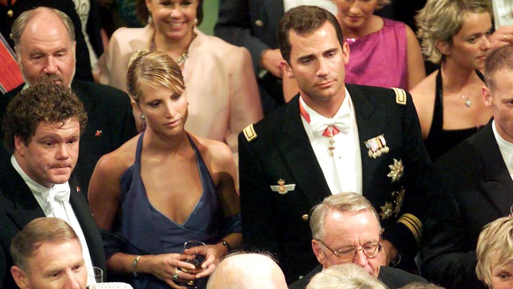 Eva Sannum y Felipe en la boda de Haakon Magnus.