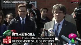 Puigdemont se queda sin repercusión a su salida de la cárcel en la tele nacional
