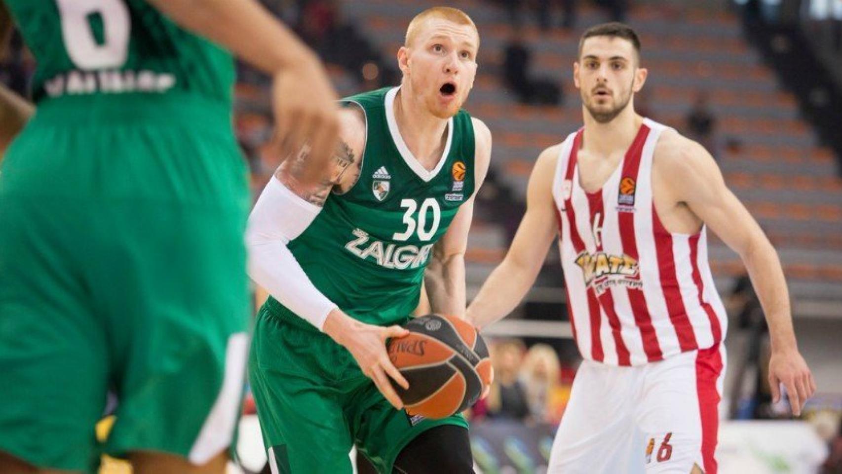 Zalgiris, contra el Olympiacos. Foto Twitter (@bczalgiris)