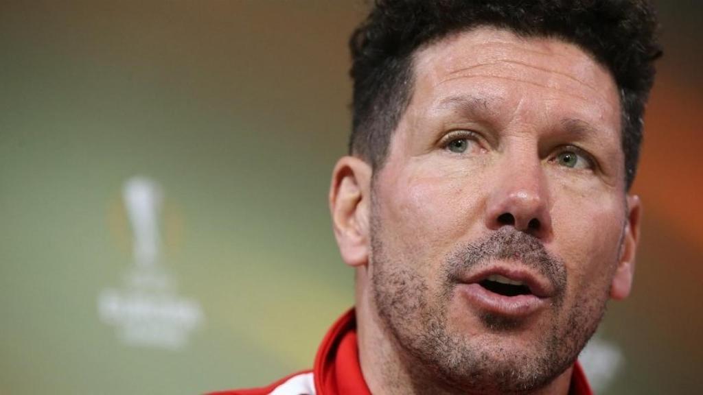 Simeone en rueda de prensa. Foto: Twitter (@atleti).