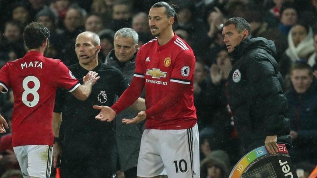 Ibrahimovic en el United. Foto manutd.com