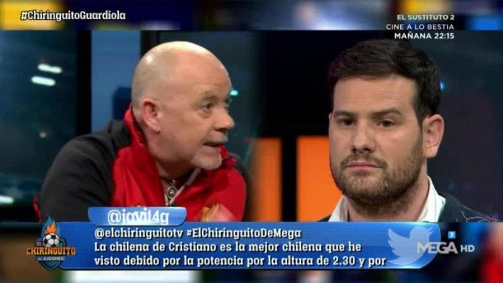 Alfredo Duro en El Chiringuito. Foto: Twitter (@ElChiringuitotv).