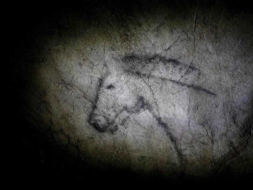 Uno de los dibujos de la cueva de Tito Bustillo (Ribadesella), referente mundial de arte rupestre y Patrimonio de la Humanidad.