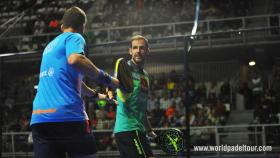 Paquito Navarro y Juan Martín Diaz  en los cuartos de Estrella Damm Alicante Open.