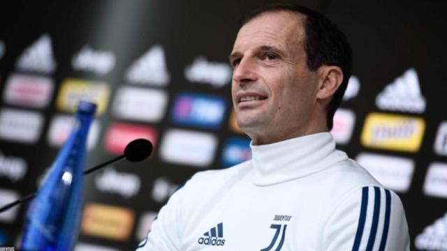 Allegri, técnico de la Juve, en rueda de prensa. Foto: juventus.com