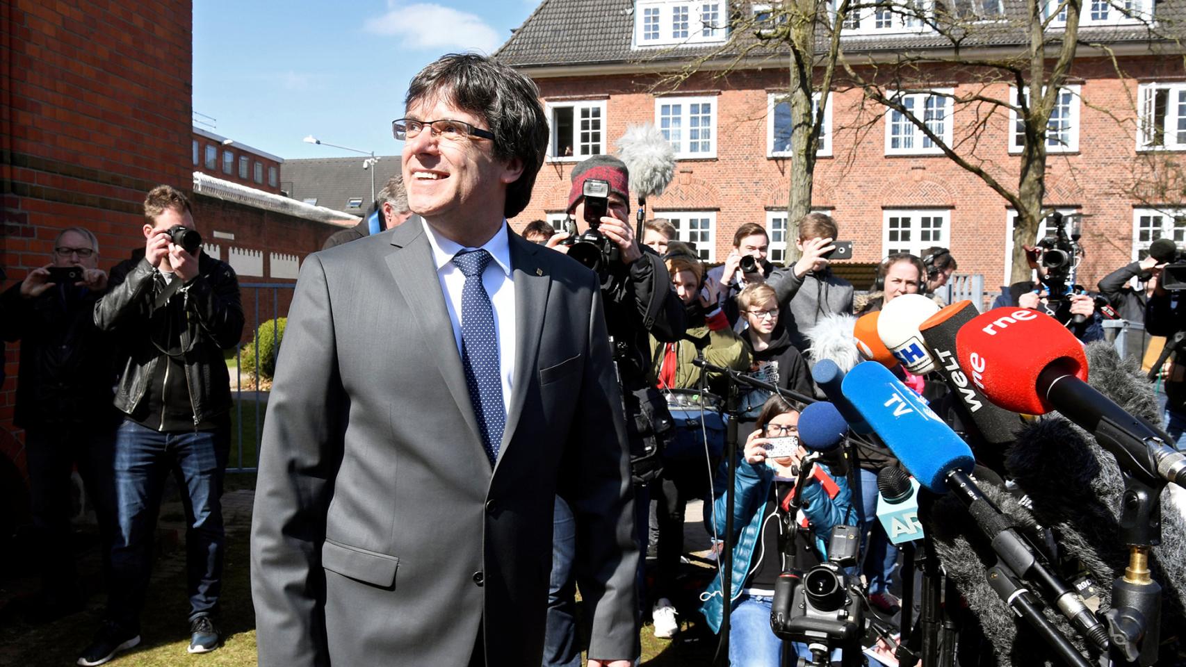 Puigdemont, a su salida el viernes de la prisión de Neumünster.