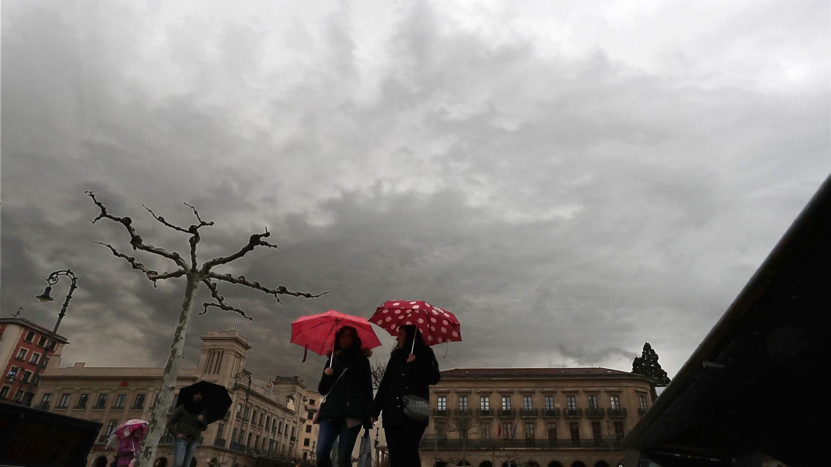 Lluvia este fin de semana en Pamplona.