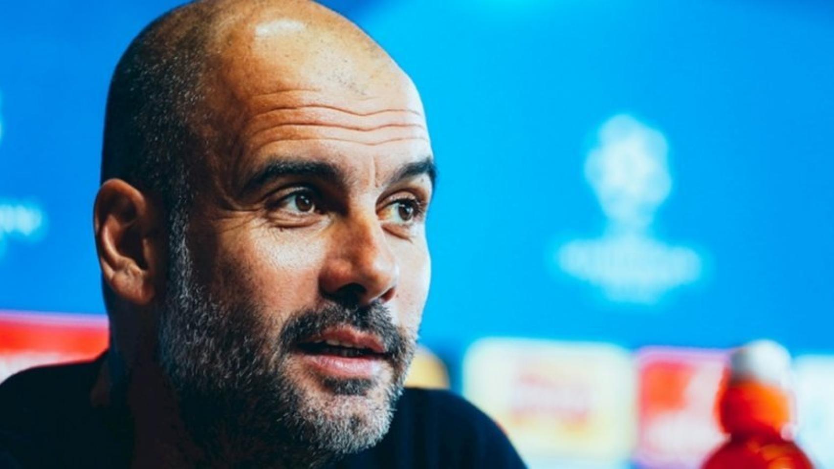 Guardiola, en rueda de prensa. Foto: mancity.com