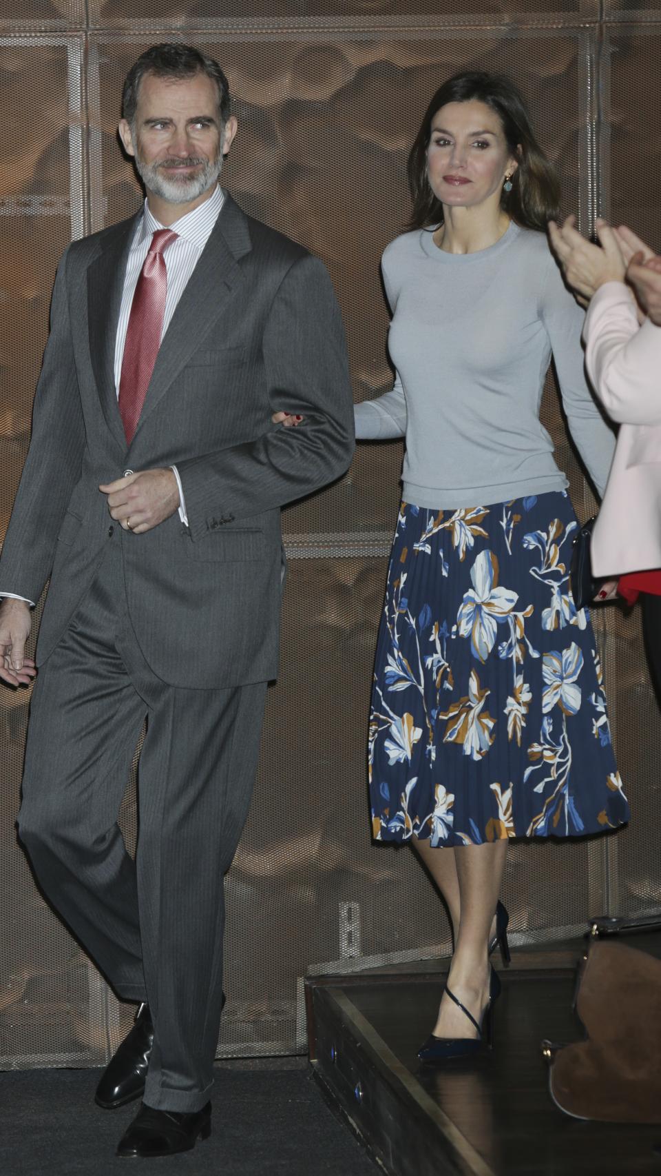 Letizia y Felipe en el acto.