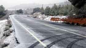Imagen de archivo de una carretera de León nevada