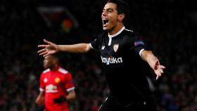 Ben Yedder celebra un gol en Old Trafford.