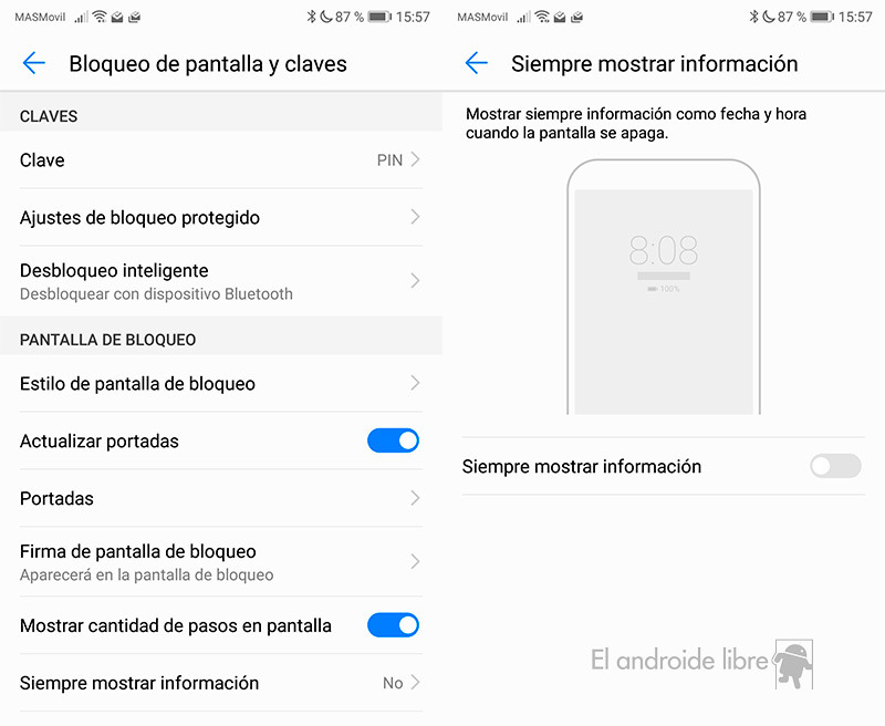 Como activar el modo Always On Display del Huawei P20 Pro