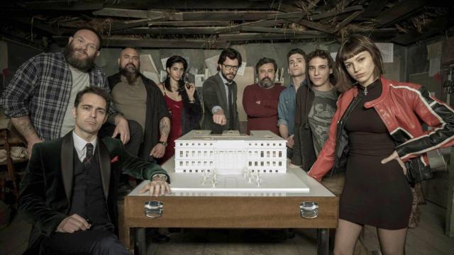 Los actores de la serie española 'La casa de papel'.