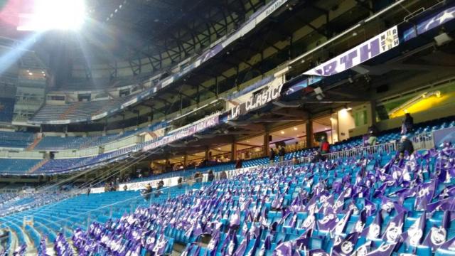 El fondo sur del Bernabéu, donde se colocará el gran mosaico.