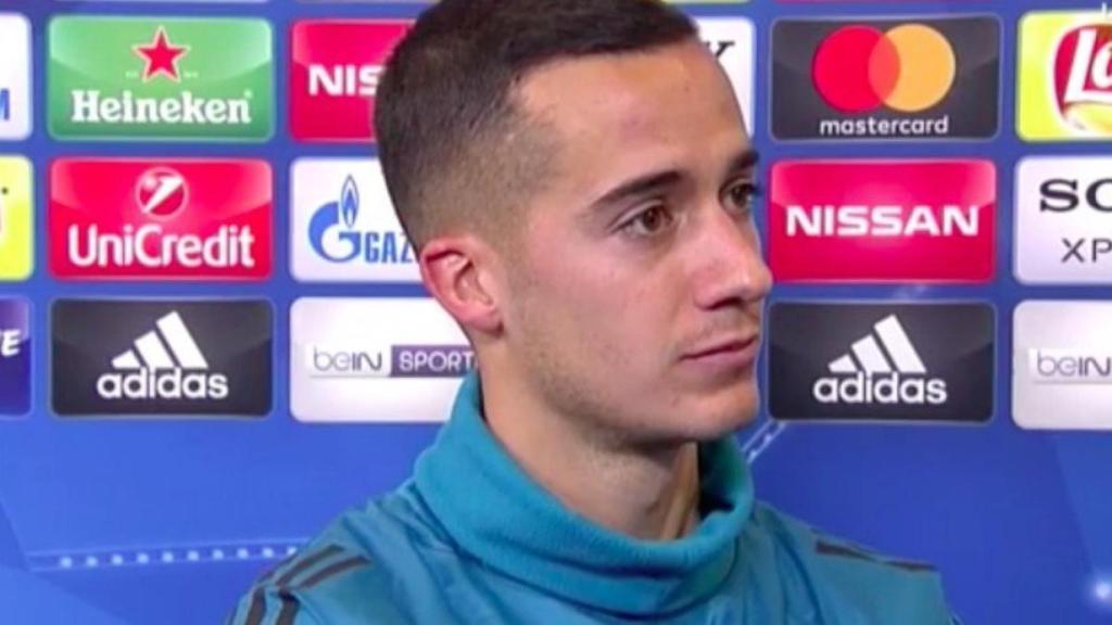 Lucas Vázquez en zona mixta