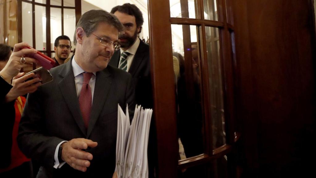 El ministro de Justicia, Rafael Catalá, a su llegada al Congreso.