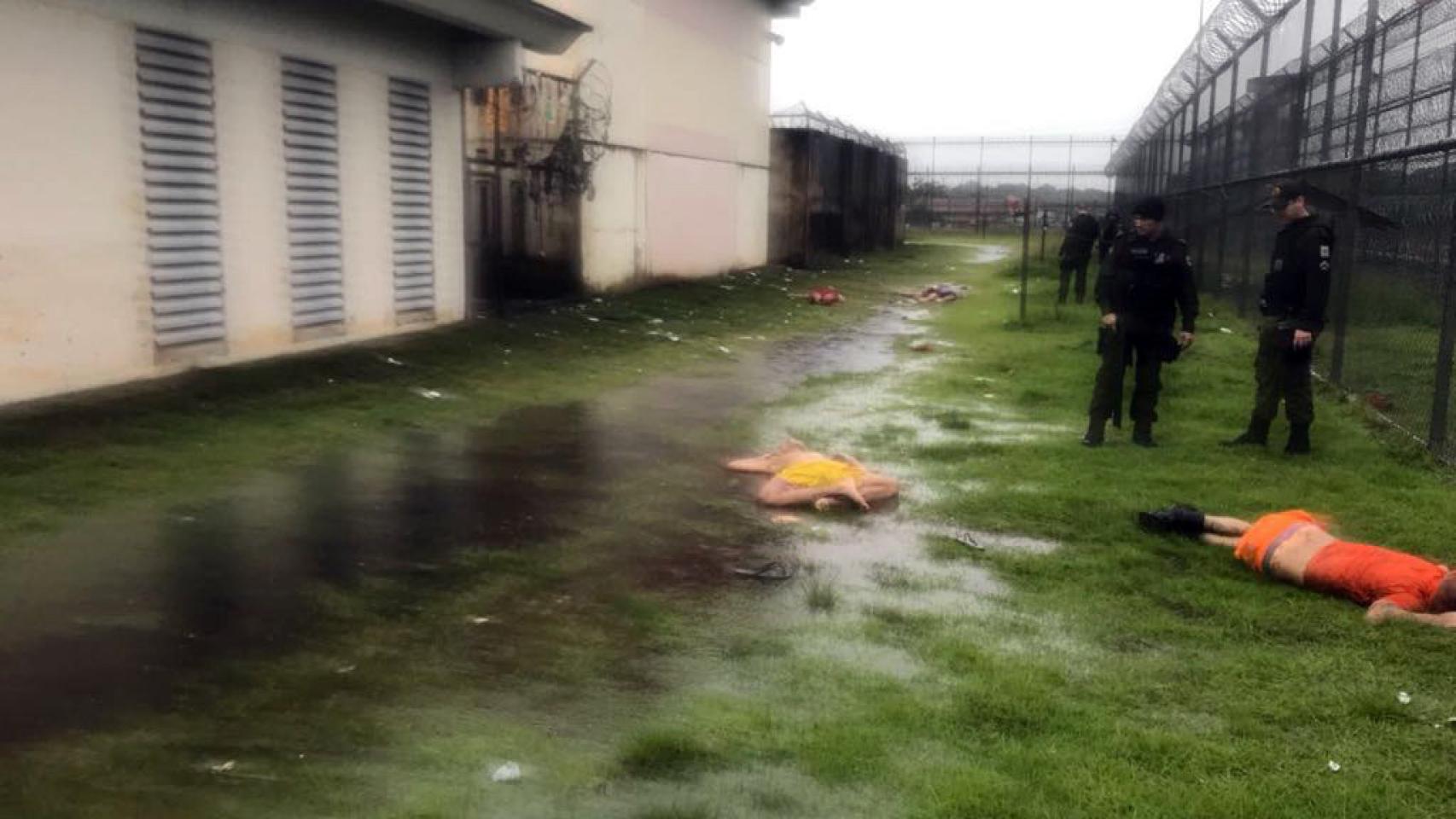 Algunos de los muertos tras el intento de fuga en el Centro Penitenciario de Pará III.