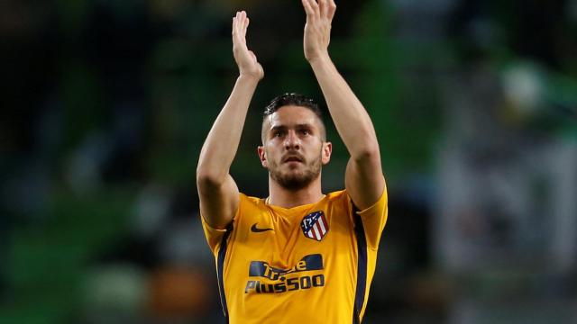 Koke da las gracias a la afición y celebra el pase a semifinales.