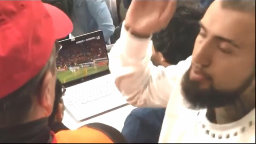 La viral reacción de Arturo Vidal al gol de Cristiano