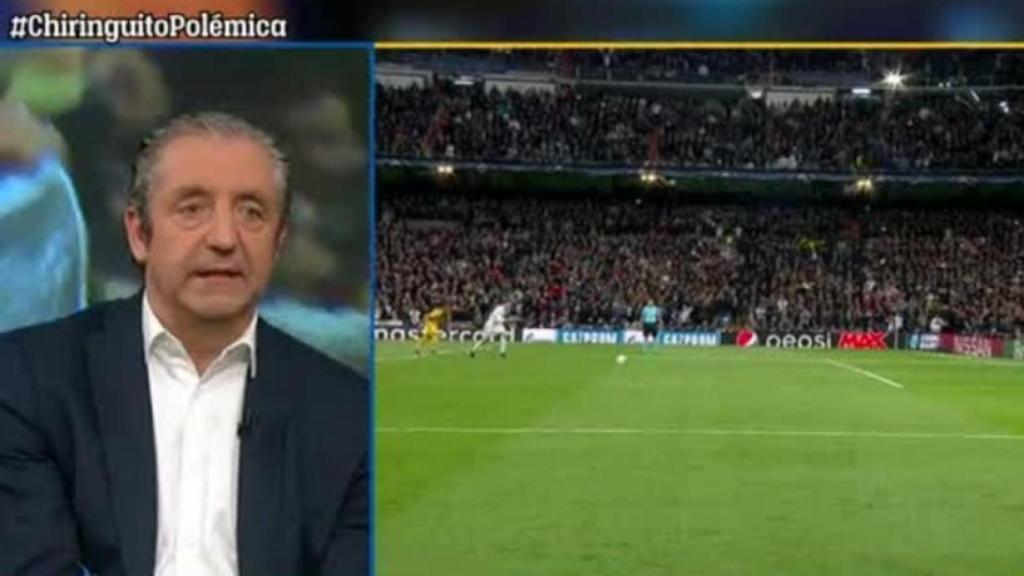 Josep Pedrerol, en El Chiringuito. Foto. Twitter (@elchiringuitotv)