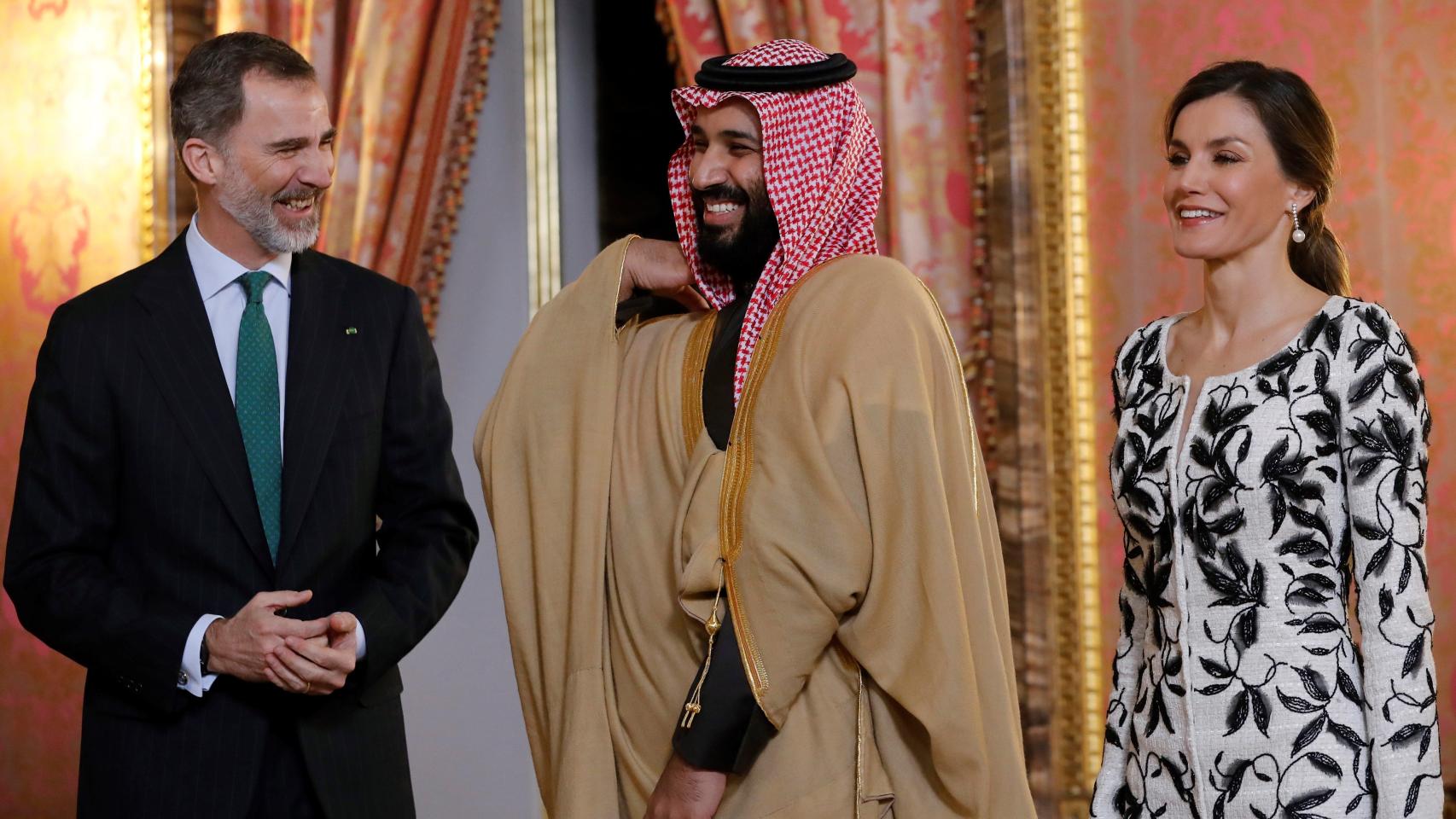 Los reyes con Mohamed Bin Salman este jueves