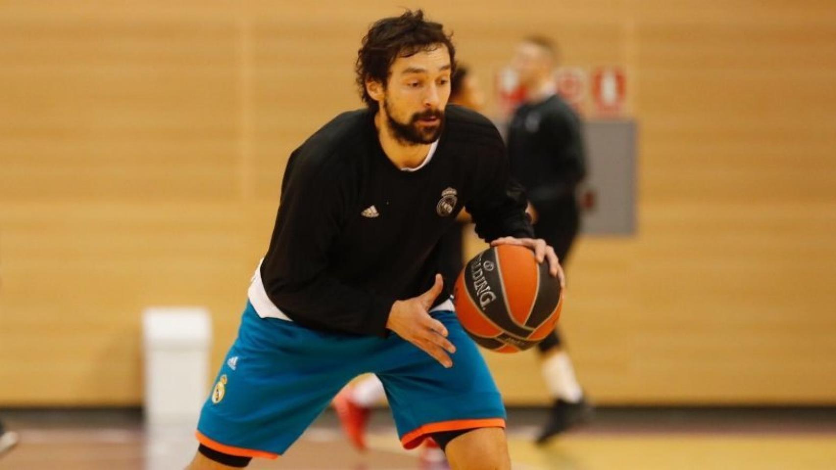 Llull entrenando con el Real Madrid. Foto: Twitter (@23Llull).