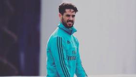 Isco entrena en Valdebebas. Foto Instagram (@iscoalarcon)