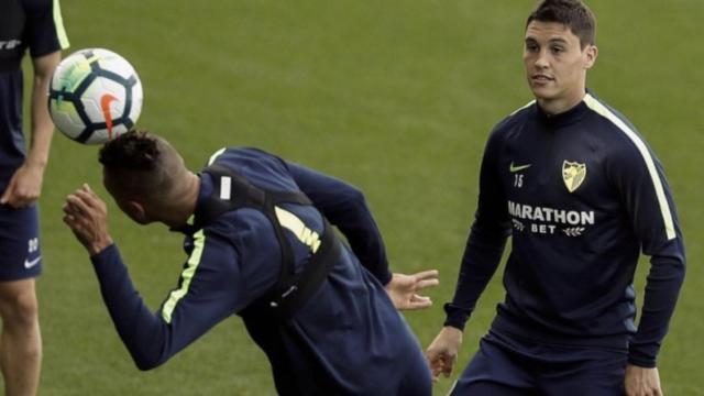 Jugadores del Málaga durante un entrenamiento. Foto: Twitter (@MalagaCF)