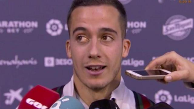 Lucas Vázquez en zona mixta