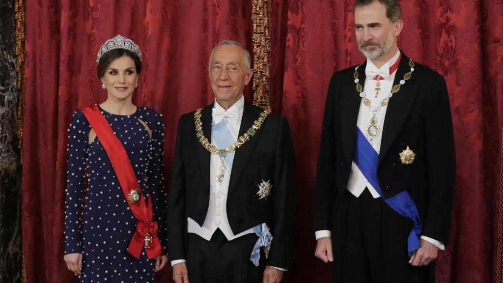 Letizia, de Ana Locking, en su cena de gala con el presidente de Portugal