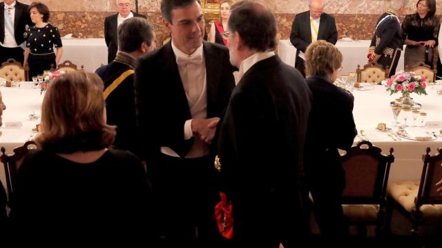 Pedro Sánchez en la cena de gala del Palacio Real.