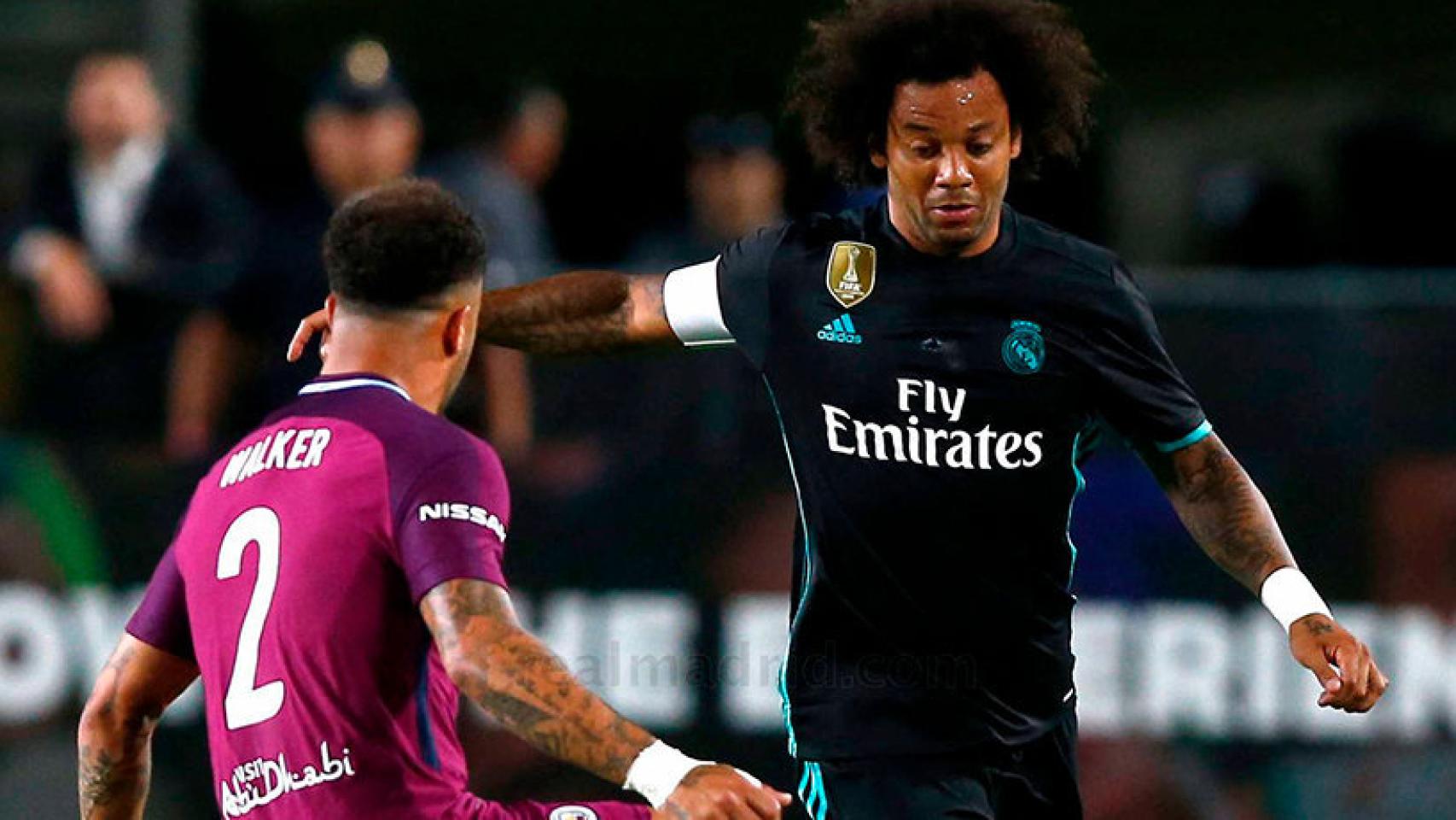 Marcelo frente al Manchester City