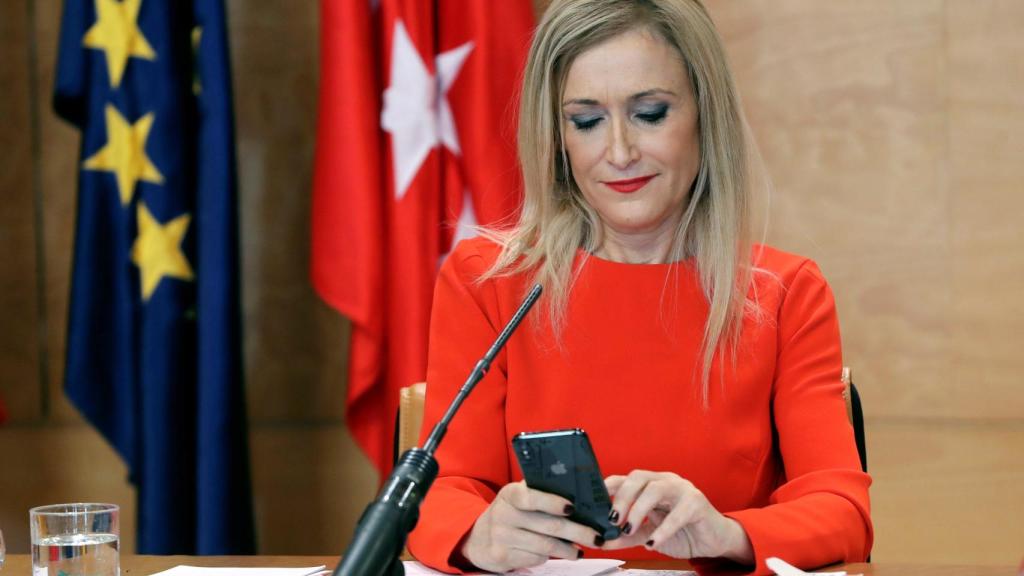 Cristina Cifuentes, durante la rueda de prensa del Consejo de Gobierno.