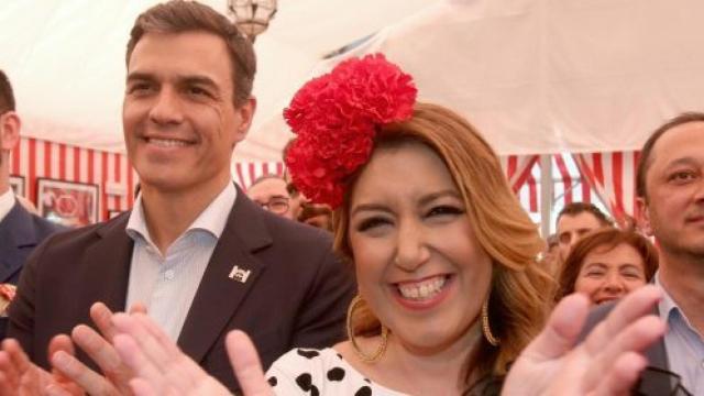 Sánchez y  Díaz, este martes en la Feria