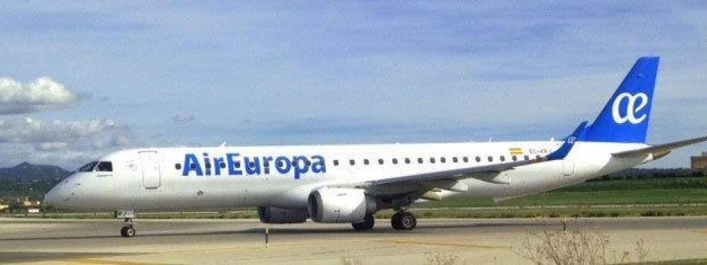 Air Europa utiliza para esta ruta su flota Embraer 195.