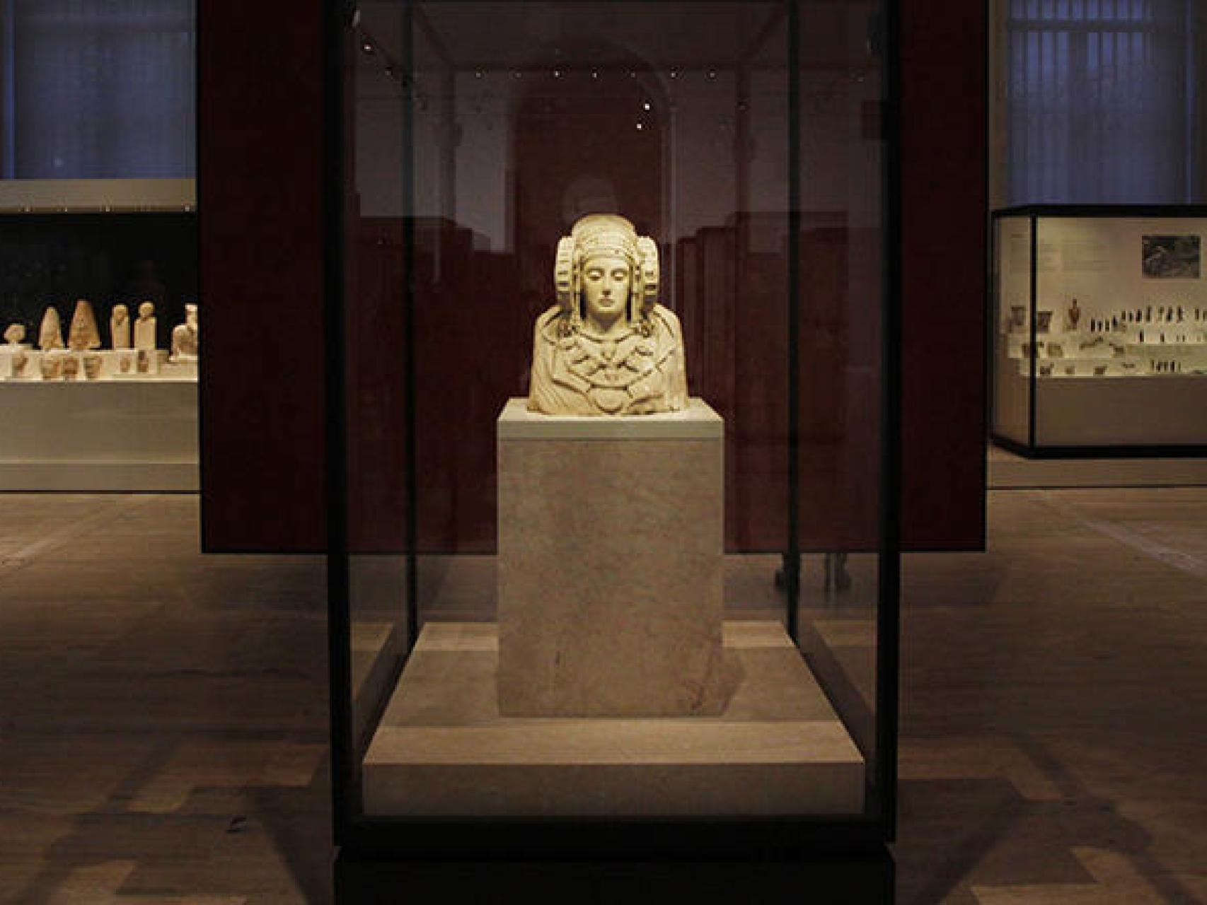 La dama de Elche en el Museo Arqueológico Nacional.