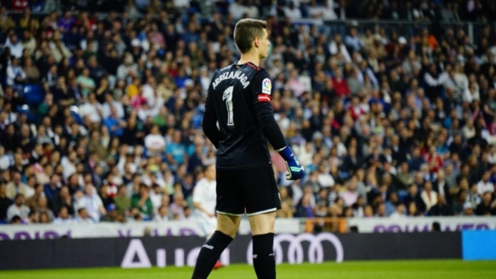 Kepa Arrizabalaga, en el Santiago Bernabéu. Foto: Virginia López/El Bernabéu