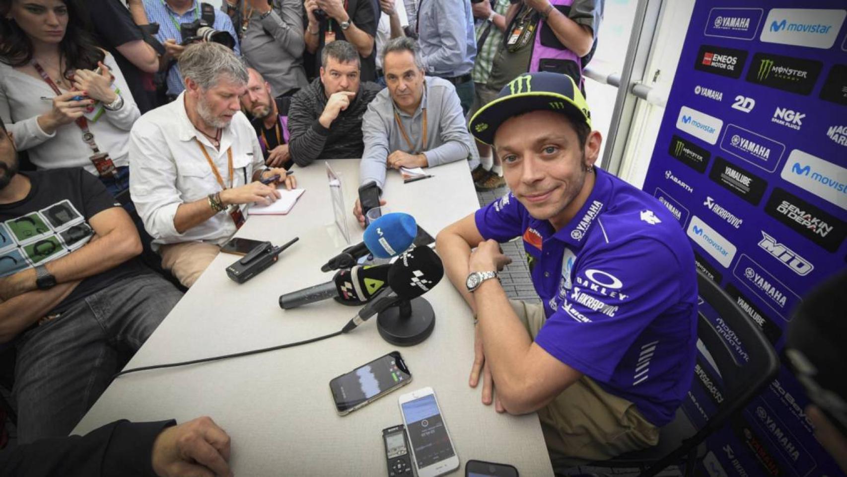 Valentino Rossi, en la conferencia de prensa ofrecida en Austin.