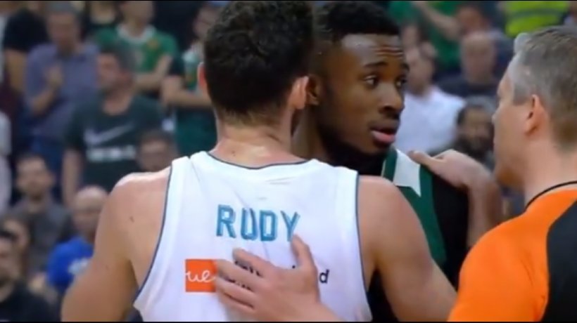 Vídeo | Saltan chispas entre Antetokounmpo y Rudy Fernández al final del encuentro