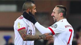 Arturo Vidal y Ribéry. Foto Twitter (@franckribery7)